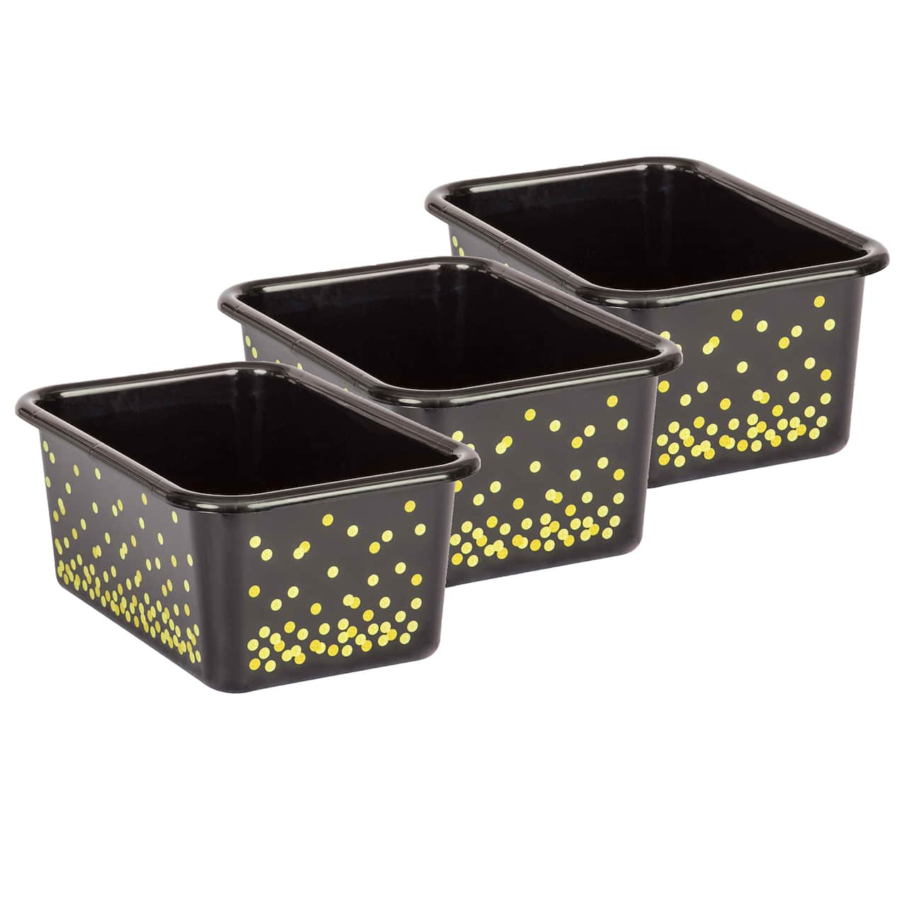 Teacher Created Resources® Small Confetti Plastic Storage Bin, 3ct.